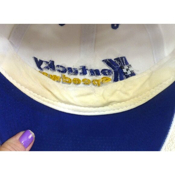 Kentucky Speedway White & Blue Adjustable Baseball Cap With Embroidered Logo - Picture 6 of 6